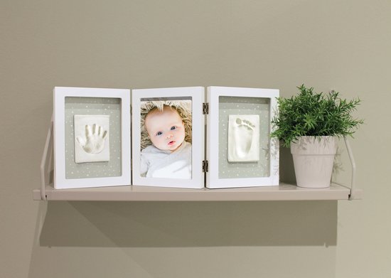 Happy Hands Baby Print Triple Frame Kit White van Happy Hands — afbeelding 3