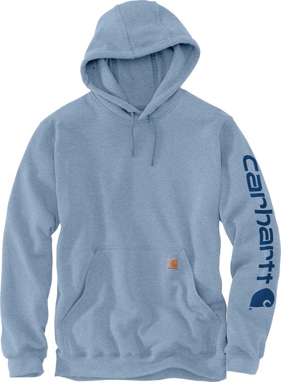Sweat à capuche Carhartt - Coupe ample - Logo sur la manche - M (convient comme L) - Blue Alpine - Homme