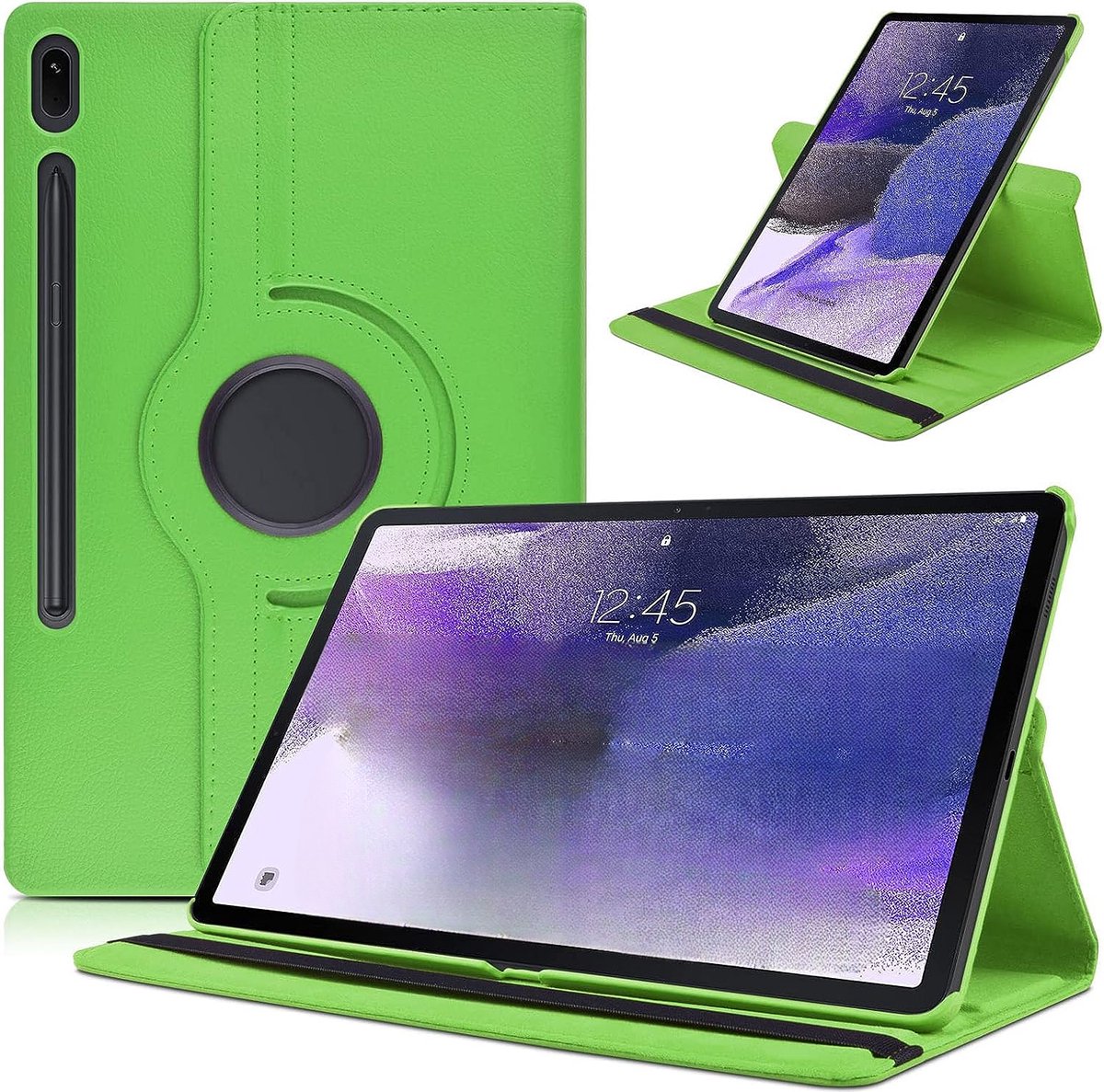 Draaibare Tablet Hoes - Geschikt voor Samsung Galaxy Tab S9 Plus Hoes - Groen