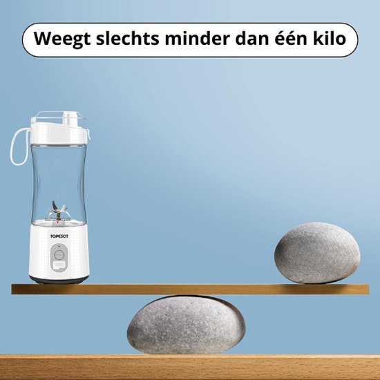 Draagbare blender - Fruitpersmixer - Mini smoothie maker - 380 ML - USB Oplaadbaar Mixer — afbeelding 4