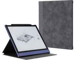 Opvouwbare hoes voor Onyx BOOX Note Air 10.3'' papieren tablet, premium PU lederen folio hoes met opvouwbare standaard, auto slaap/wakker onyx BOOX tablethoes, grijs