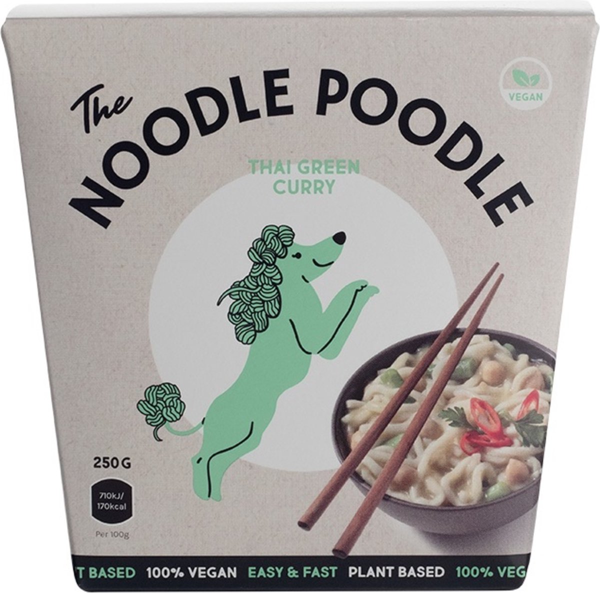 Noodles the noodle poodle thai green curry 250gr | Stuk a 250 gram
