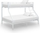 The Living Store Stapelbed - Metaal - 152 cm hoog - 97.5 x 210 cm Bovenste bed - 147.5 x 210 cm Onderste bed