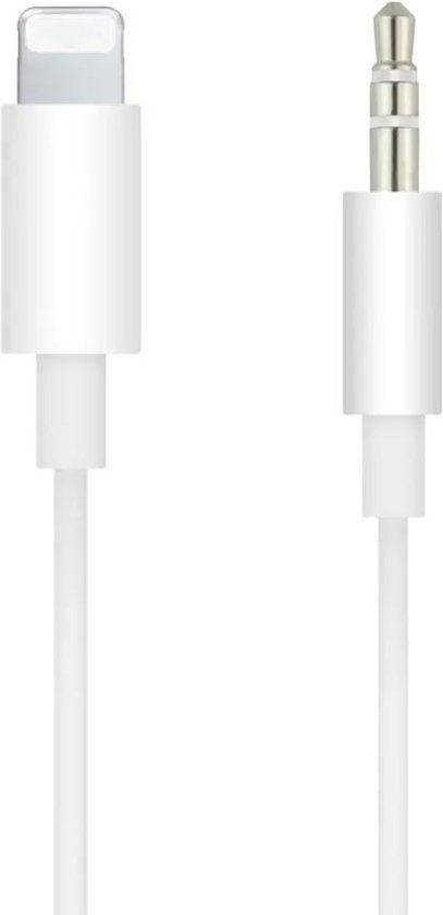 Audio AUX Kabel naar Lightning USB - 3.5mm Hoofdtelefoon Muziek Aansluiting - Audio jack - Autokabel - Wit
