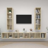 The Living Store tv-meubelset - sonoma eiken - 37 x 37 x 142.5 cm - 4x tv-meubel