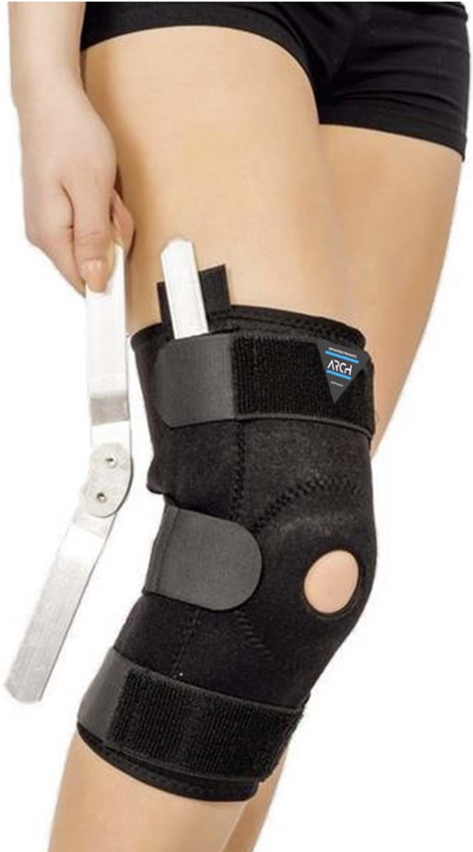 Arch CoreLife Scharnierende kniebeugel | Patella en Ligament Ondersteund Kniebrace | Maat STD