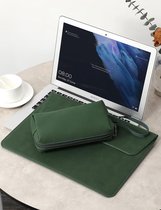 Laptophoes, 15-16 inch, tas met standfunctie, compatibel met MacBook Pro 16 M2/M1 Pro/Max A2780 A2485 2023-2019, MacBook Pro 15, 15 Surface laptop, met accessoiretas, middernachtgroen (Smiley)