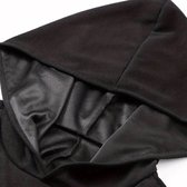 Team Bicep Gothic Solid Split Hooded Cloak - Luxe Unisex Kleding - Halloween Cape - Elf Films - Zwart