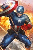 Hole in the Wall Marvel Captain America Maxi Poster -Under Fire (Diversen) Nieuw