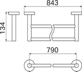 Haceka Kosmos Handdoekhouder dubbel 85.3cm chroom