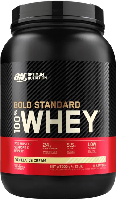 Optimum Nutrition Gold Standard 100% Whey Protein - Vanilla Ice Cream -...