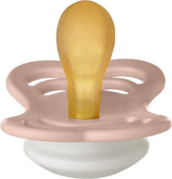 BIBS Supreme Fopspeen Maat 2 618 maanden Latex Glow in the dark