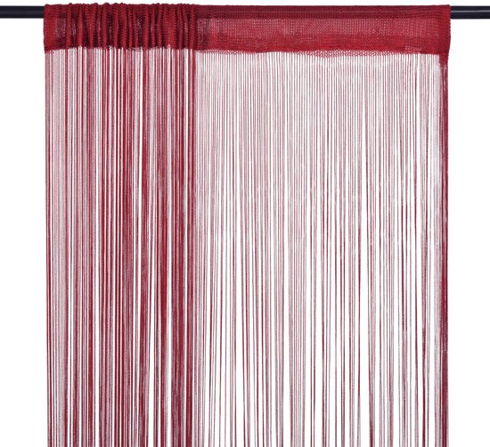 The Living Store Vliegengordijn - Polyester - 100x250 cm - Bordeauxrood