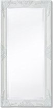 The Living Store Wandspiegel Barok - 100x50 - Wit Houten Frame