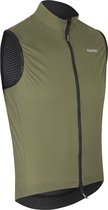 GripGrab - WindBuster Vest Léger Coupe-Vent Vélo Gilet Thermo Cyclisme -Vent Mouwloos - Vert Olive - Homme - Taille L