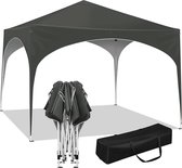 BukkitBow - Partytent met Ronde Rand – Opvouwbare Tent – Waterdicht en Weersbestendig – Tuinpaviljoen - 300 x 300 cm – Grijs
