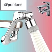 Fixation de robinet SFproducts - solide et durable - multifonctionnelle - rotative à 1080 degrés - universelle - économe en eau