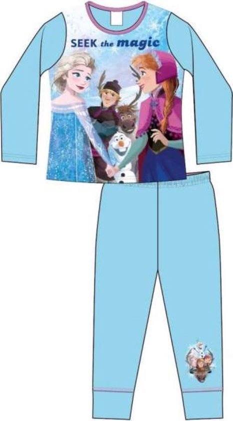 Frozen pyjama Seek the Magic - blauw - Frozen pyama - maat 122/128