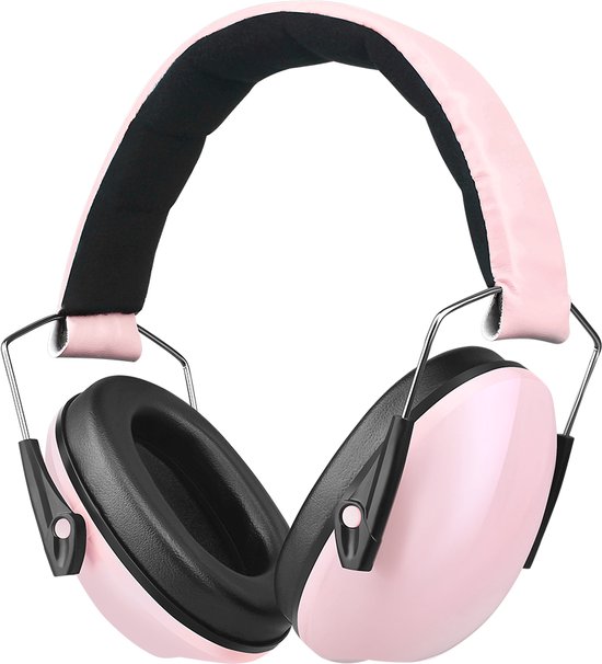 Gehoorbescherming voor Kinderen Oorkappen en Geluidsdempende Oorbescherming Kinderen – WiseQ - Roze