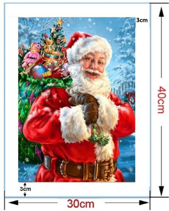 Vrolijke kerstman | Diamond Painting - Happy Painting
