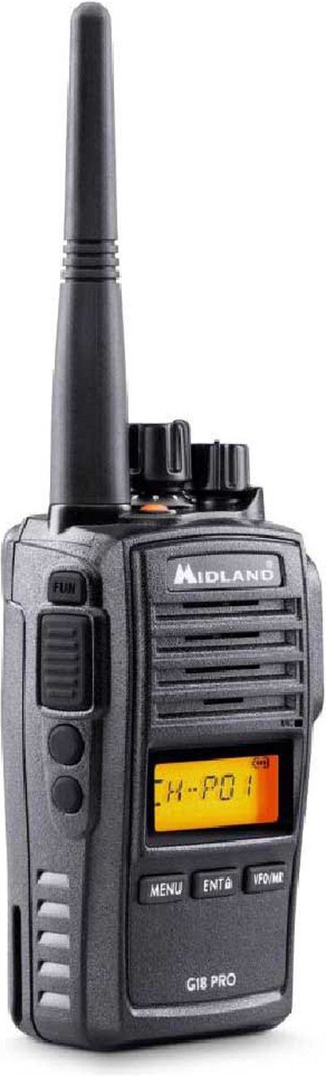 Midland 18 Pro Ip67 99 Walkietalkie Zwart
