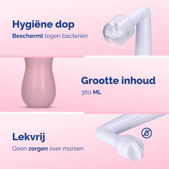 CLEAN BUM Peri Bottle - Vaginale Douche - Postpartum - Draagbare Bidet - Perineum Douche - Roze