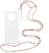 Shop4 - Geschikt voor Xiaomi Mi 10T Lite Hoesje - Zachte Back Case met Koord Beige