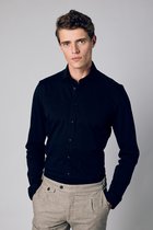 Hensen Overhemd - Slim Fit - Zwart - L