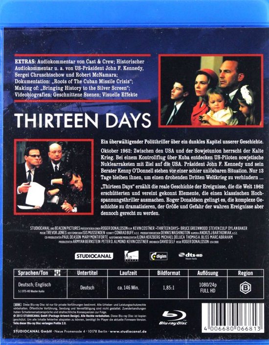 Thirteen Days Blu-ray