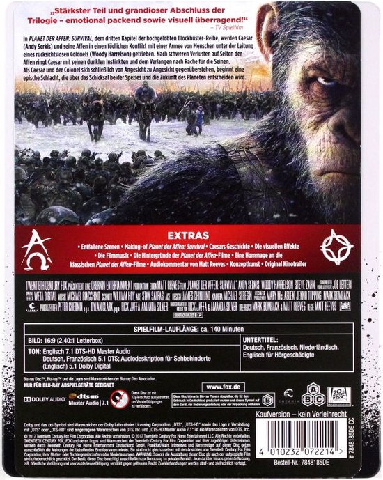 War for the Planet of the Apes [Blu-Ray] - 