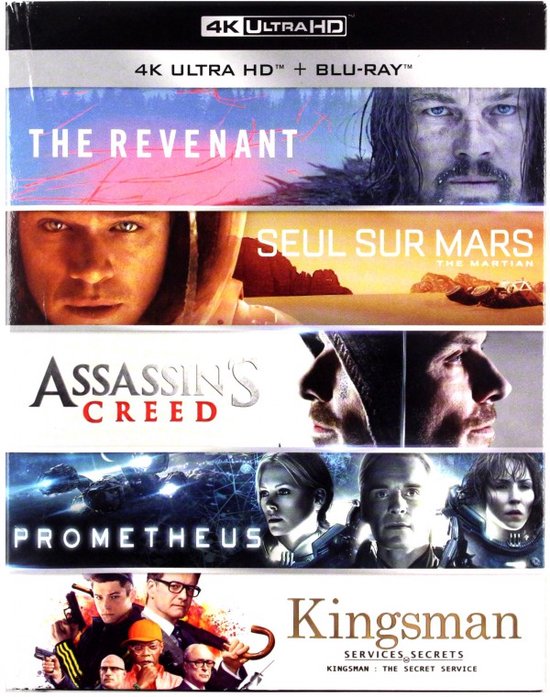Prometheus / The Revenant / Assassin's Creed / Kingsman: The Secret Service / The Martian [5xBlu-Ray 4K]+[5xBlu-Ray] - 
