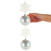 Kerstboomballenslinger - ballenslinger voor een sfeervolle kerstversiering - Kerstversiering voor de kerstboom - Kersttafeldecoratie (01 stuks - wit)