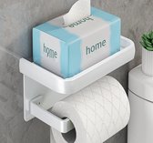 Toiletpapier houder-Geen boren-183*70*93mm-Wit-1 artikel-Dubbel gebruik
