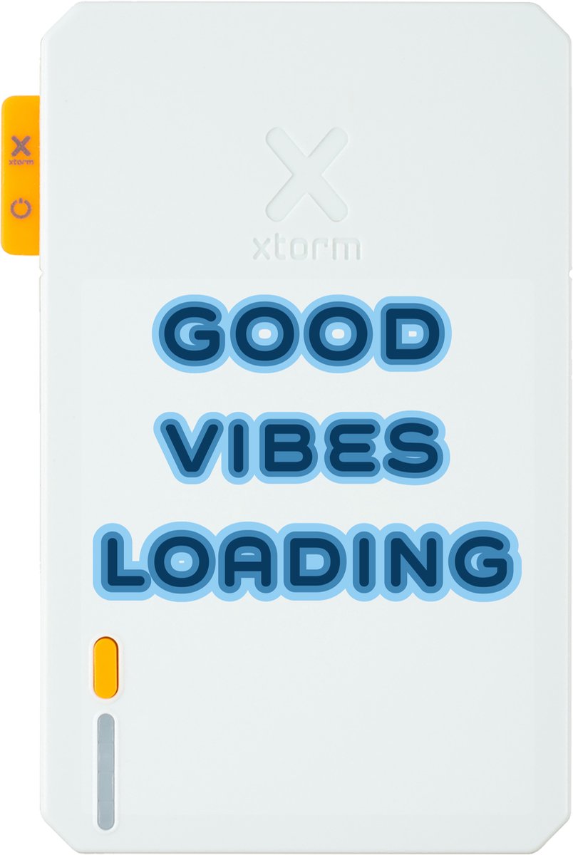 Xtorm Powerbank 10.000mAh Wit - Design - Good Vibes - USB-C poort - Lichtgewicht / Reisformaat - Geschikt voor iPhone en Samsung