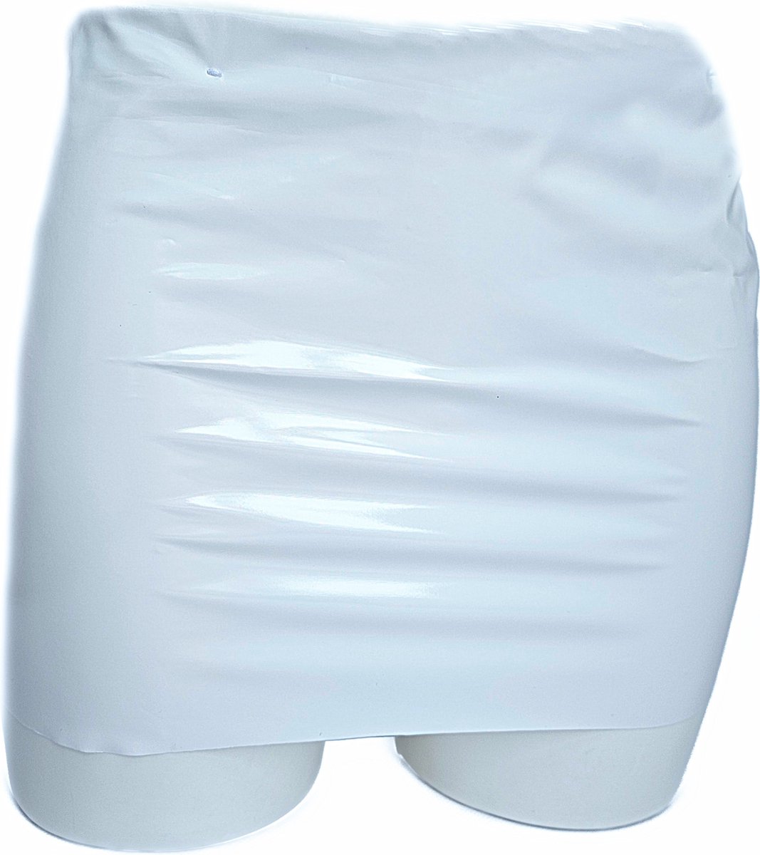 Goedkoopste BamBella® - LATEX mini rok Wit - S/M - Sexy Erotische dames fetish kleding