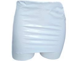 BamBella® - LATEX mini rok Wit - S/M - Sexy Erotische dames fetish kleding -