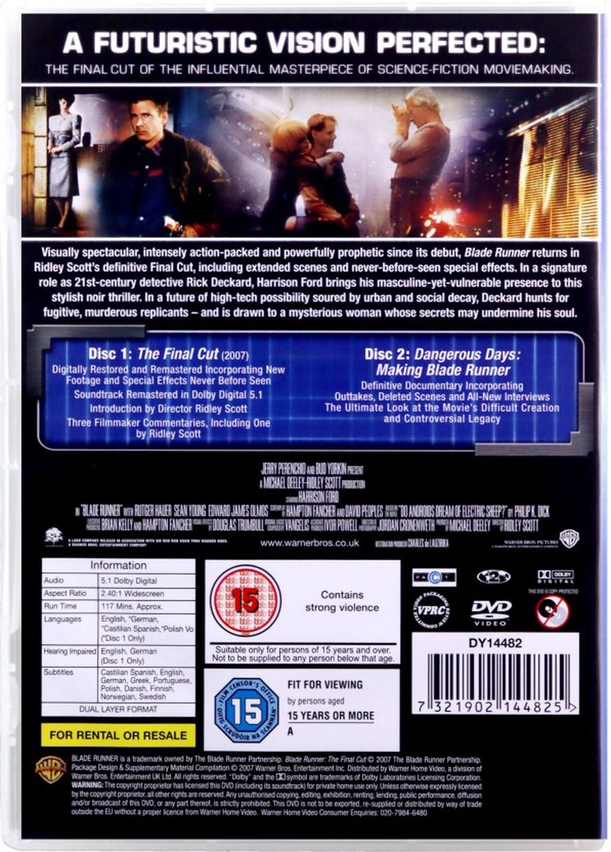 Blade Runner - The Final Cut — cadeau in Games, Films & Muziek - foto 2