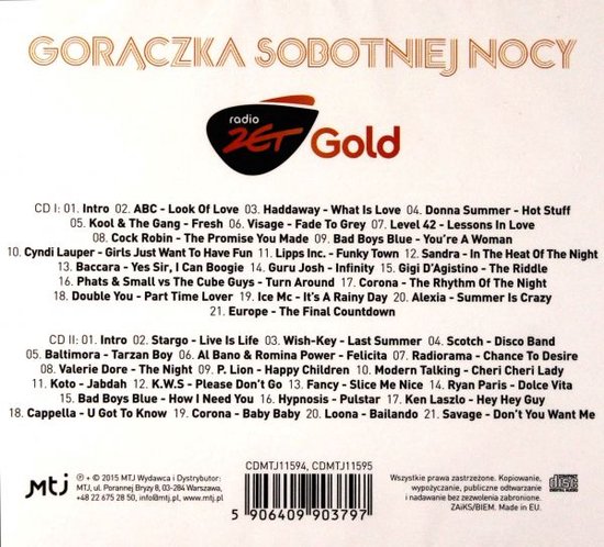 Radio Zet Gold: Gorączka Sobotniej Nocy [2CD] - Romina Power