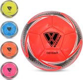 VIZARI ODESSEY | Voetbal | Rood | Maat 4 | Unieke Grafische Ontwerpen | Voetballen voor Kinderen & Volwassenen | Verkrijgbaar in 4 Kleuren