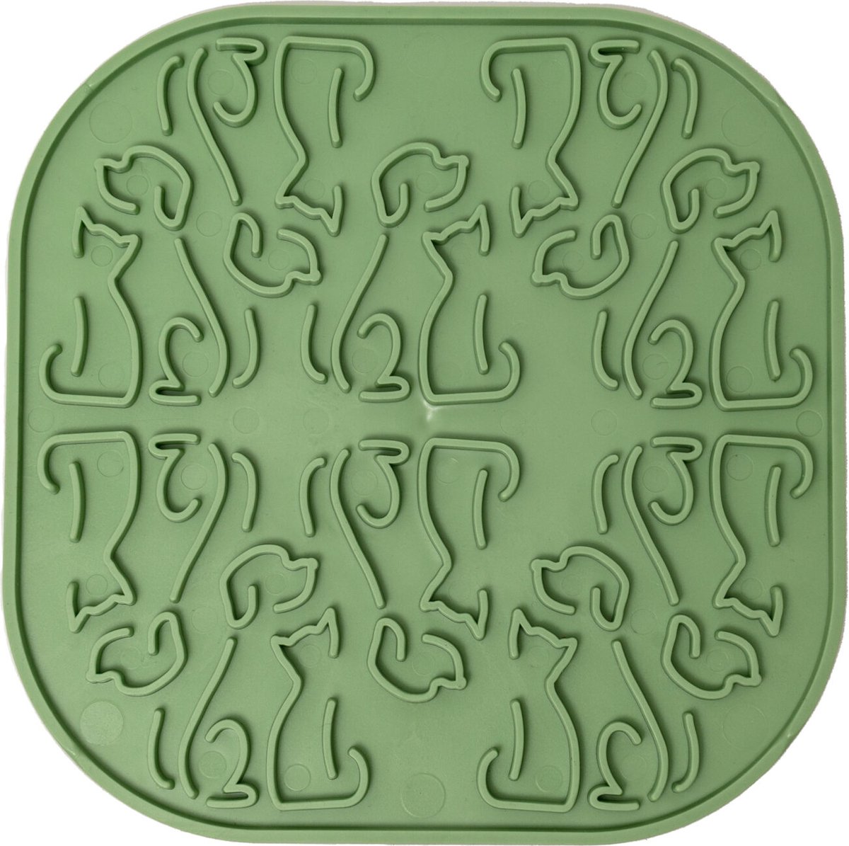 FIBOO - Lollipop - Likmat voor honden of katten - Slow Feeder - ECO - Groen - 20x20 cm