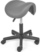 Tabouret de bureau réglable en hauteur, rotation à 360 °, chaise de selle, tabouret pivotant (gris, 1)