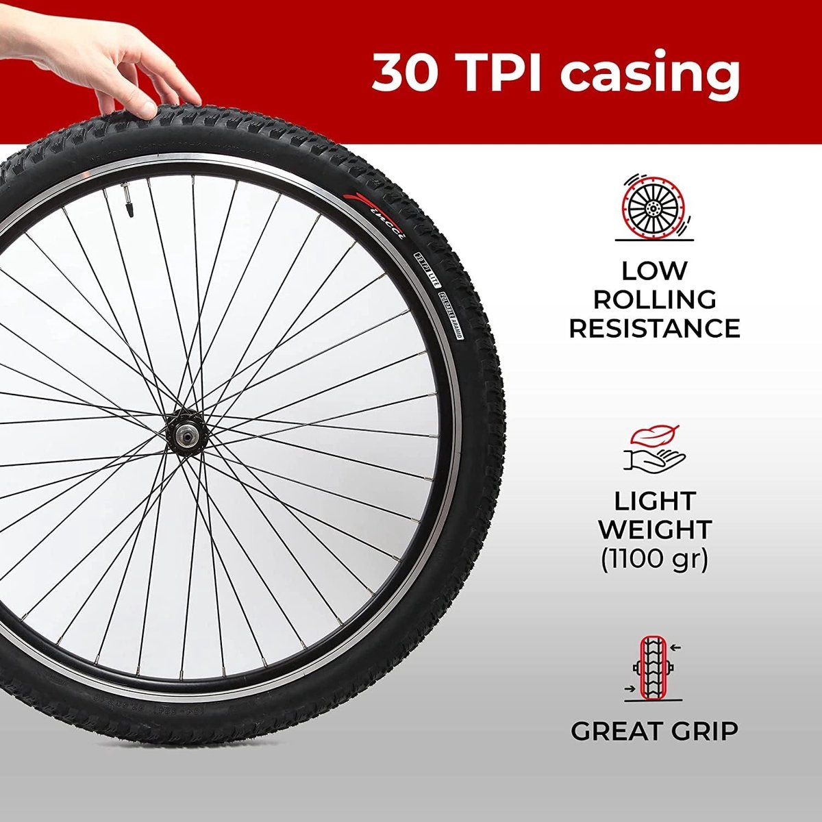 Banden 27,5 x 2,10 (54-584) voor mountainbike, racefiets, van rubber