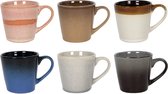 Dutch Kitchen Tasses à café Terre - 200 ml - Avec anse - 6 Pièces - Faïence