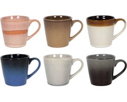 Dutch Kitchen Koffiemokken Earth - 200 ml - Met oor - 6 Stuks - Aardewerk