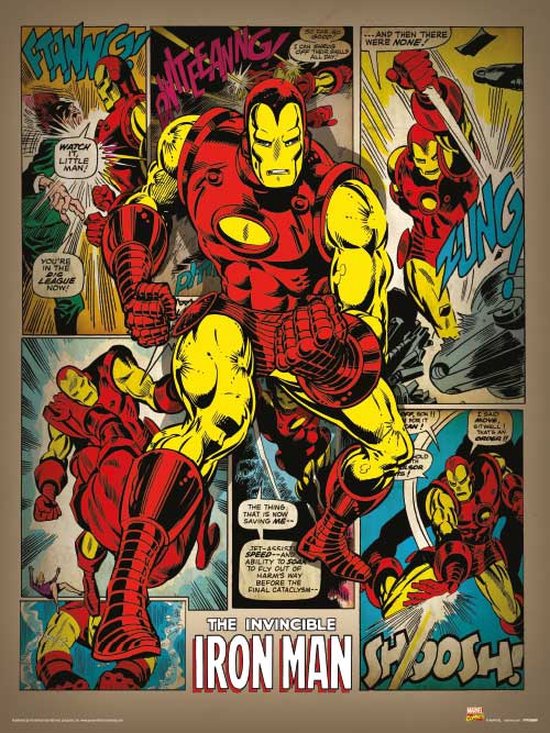Iron Man Retro Art Print 30x40cm | Poster