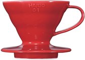 Hario V60-02 Goutteur Plastique - Rouge