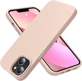 Mobiq - Liquid Siliconen Hoesje iPhone 15 - roze