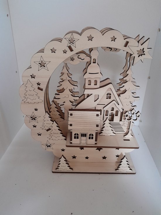 Kerstboog met ledverlichting, houten lichtboog, lichtboog Kerstboog met ledverlichting, houten lichtboog, lichtboog