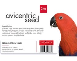 Papegaaien Voer Edelpapegaai 2 x 2kg - Vogelvoer- Zaadmengeling Papegaai