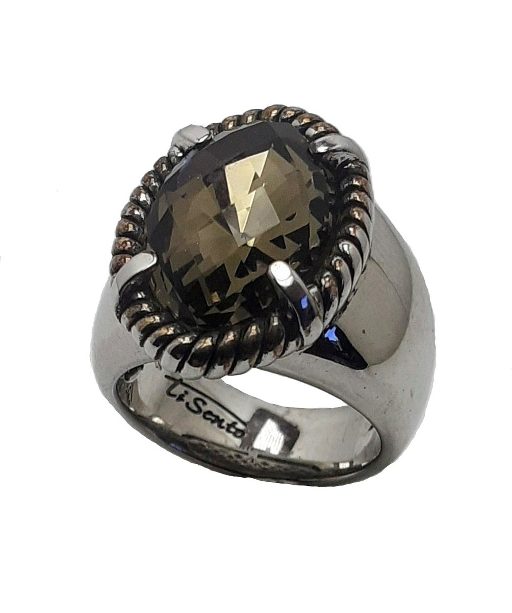 Ring - zilver - rookkwarts - Verlinden juwelier